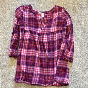 Jumping beans Pink Plaid Long Sleeve Dress